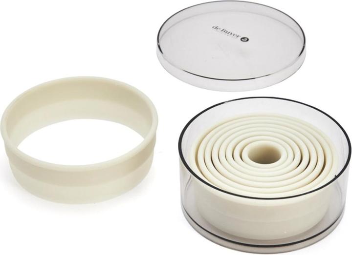 Actual product image de Buyer cookie cutter set round smooth 9 pieces Ø2-10cm H: 5cm