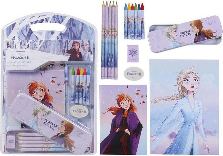 Actual product image Disney Frozen purple stationery set (16 pcs)