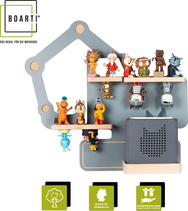 Actual product image VCM Wooden shelf excavator kids Toniebox Tonies