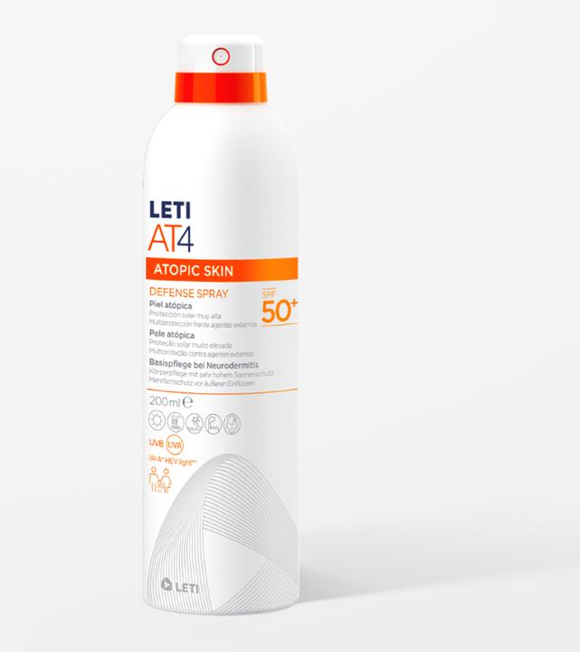 Immagine prodotto Leti letiAT4 difesa della pelle atopica Spray SPF 50+, soluzione da 200 ml (Spray solare, SPF 50+, 200 ml)