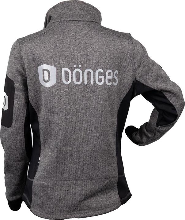 Actual product image Dönges Knitted fleece jacket "Marieke" anthracite, GR.XXL, 3 x logo (XXL)