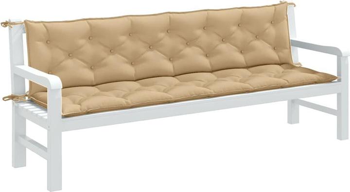 Actual product image VidaXL Garden bench cushions 2 pcs. fabric (200 x 50 x 7 cm)