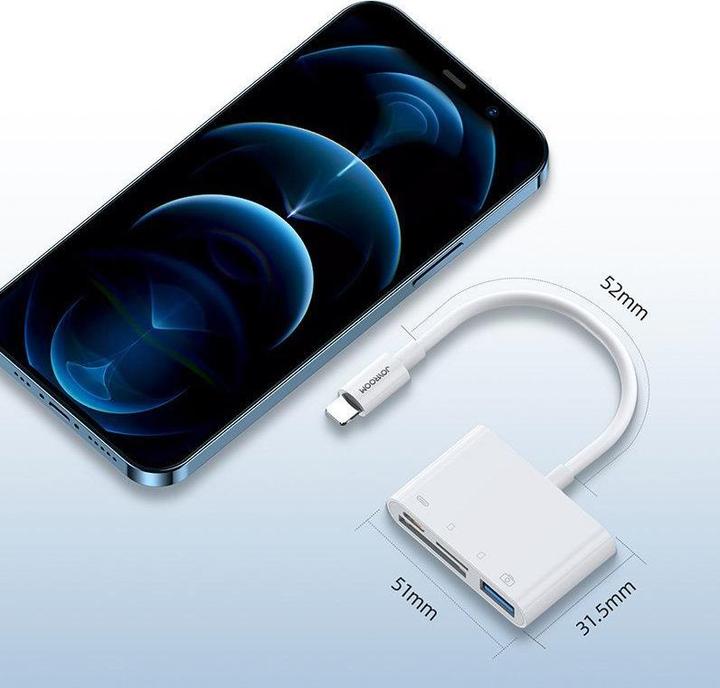 Actual product image Joyroom Lightning to USB OTG Card Reader (Lightning, USB-A, USB Type C, SD card)