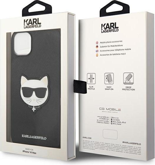 Actual product image Karl Lagerfeld Hard Cover Choupette Head Case Black, for iPhone 14, KLHCP14SSAPCHK (Apple iPhone 14)