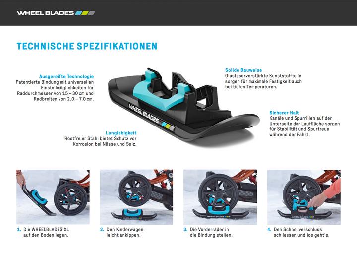 Immagine prodotto Wheelblades XL Passeggino Coppia di sci