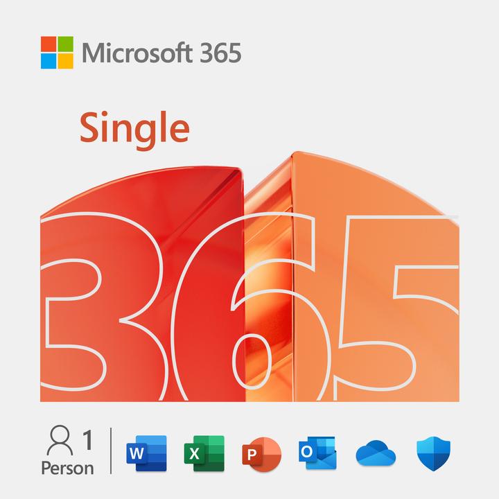Microsoft 365 Single (1 User, 5 Geräte/User, 12 Monate)