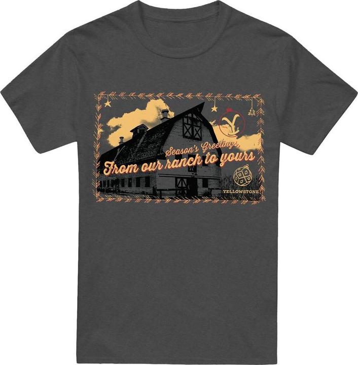 Actual product image Yellowstone Unisex Adult Seasons Greetings From The Christmas T-Shirt (M)