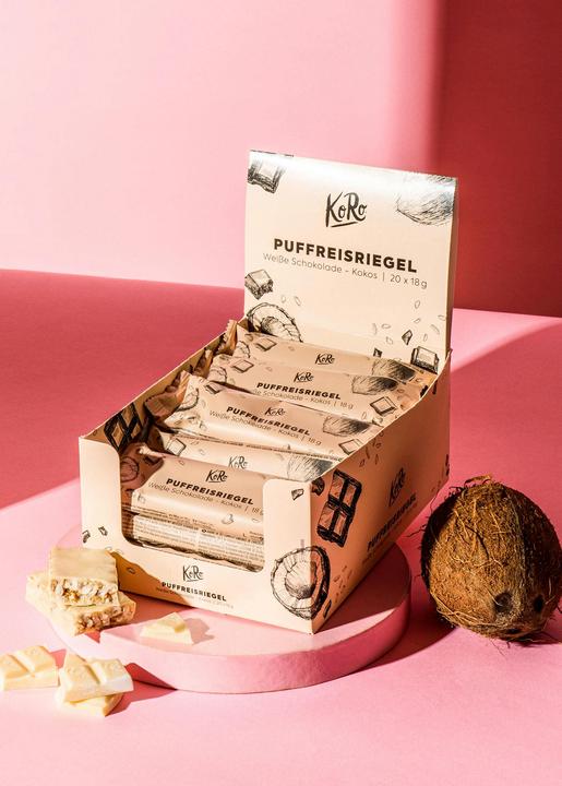 Immagine prodotto KoRo Barretta di gelato integrale marrone ricoperta di cioccolato bianco al gusto di cocco (360 g)