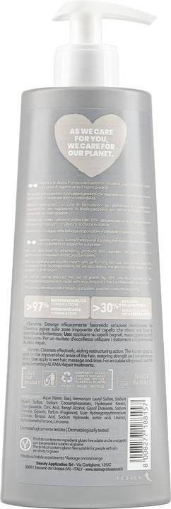 Actual product image Alama Professional Alama Repair Restructuring Shampoo for Damaged and Frizzy Hair 500ml (500 ml, Liquid shampoo)