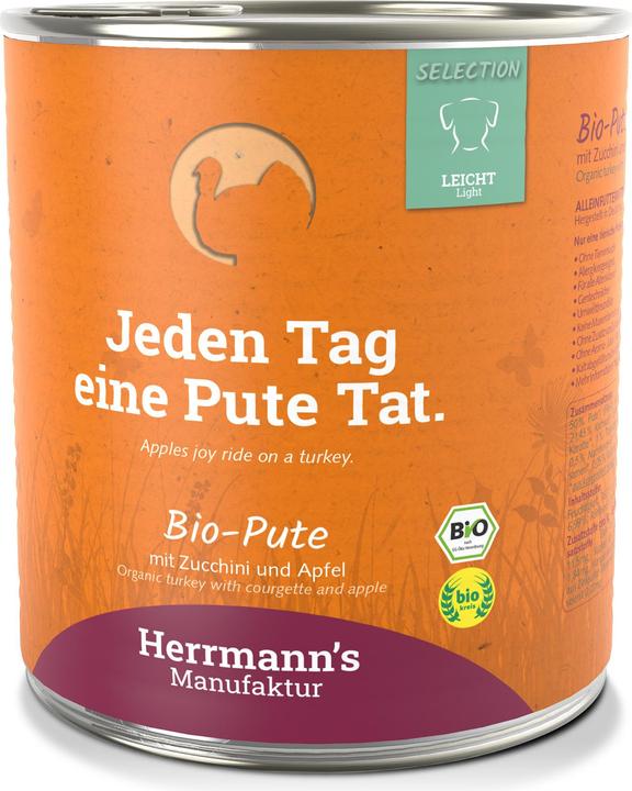 Actual product image Herrmanns Turkey with courgette and apple (Adult, 800 g)