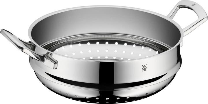 Produktbild WMF Wok Wokpfanne 28cm Metalldeckel Multiply Induktion Edelstahl unbeschichtet (28 cm, Wok Pfanne, Edelstahl)