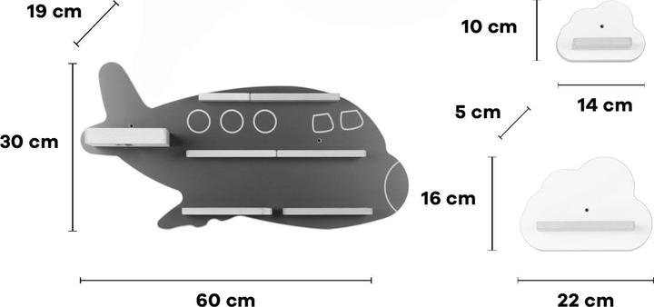 Actual product image VCM Shelf aeroplane clouds Toniebox Tonies