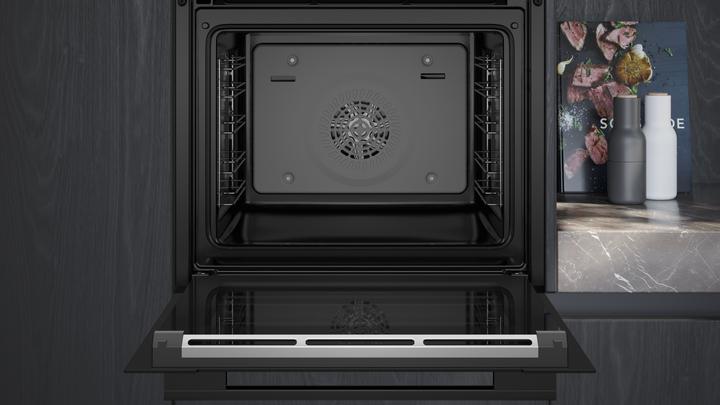 Actual product image Siemens iQ700, Built-in oven, 60 x 60 cm, Black, Stainless steel, HB734G2B1
