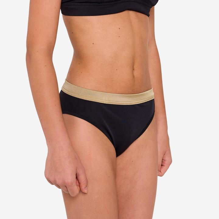 Image du produit Olaian Bas de maillot de bain surf Fille - 900 Buddy noir et or (10, 11, 12)