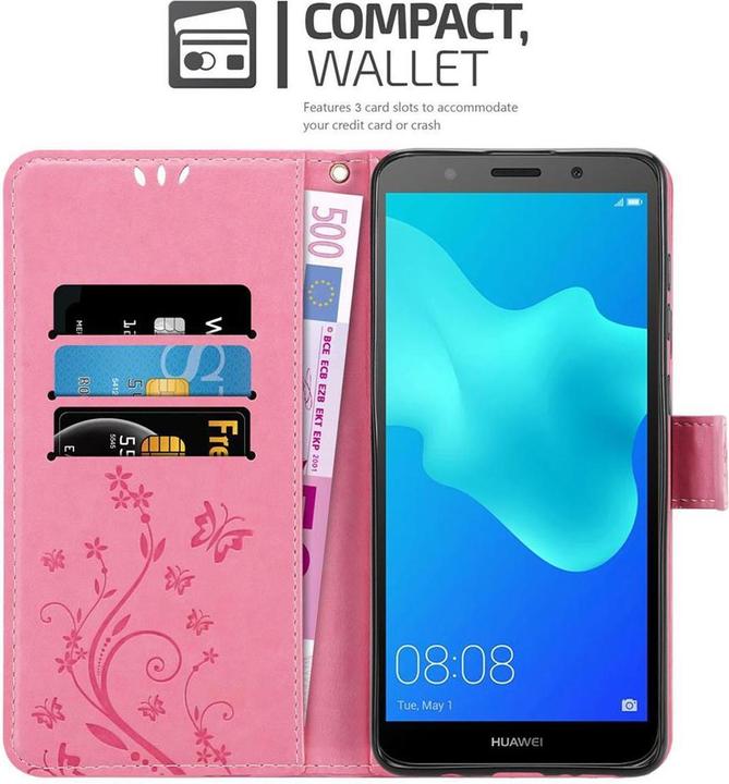 Actual product image Cadorabo Flower Book Cover (Huawei Y5 Prime 2018, Huawei Y5 (2018))