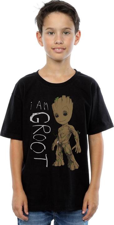 Actual product image Guardians of the Galaxy Boys I Am Groot Scribble Cotton T-Shirt (128)