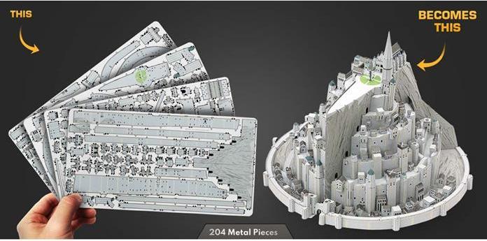 Actual product image Metal Earth Lord of the Rings Minas Tirith