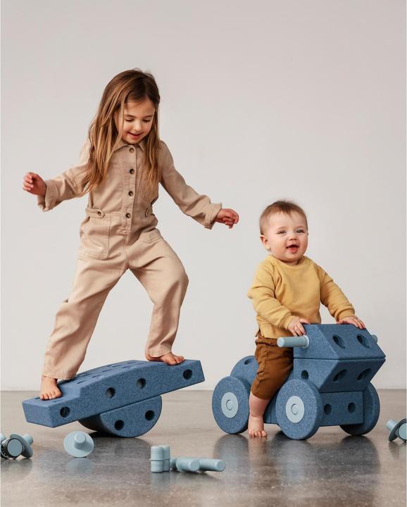 Immagine prodotto Modu Kit Dreamer - Zachte blokken- 33 onderdelen - Open Ended speelgoed- Speelgoed 1 -2-3 jaar - Deep Blu