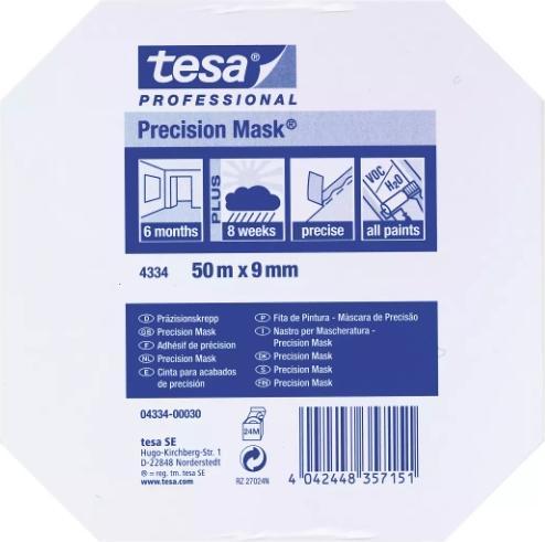 Energy Label tesa 04334 Precision tape for cutting Col. 50 m x 9 mm (9 mm)