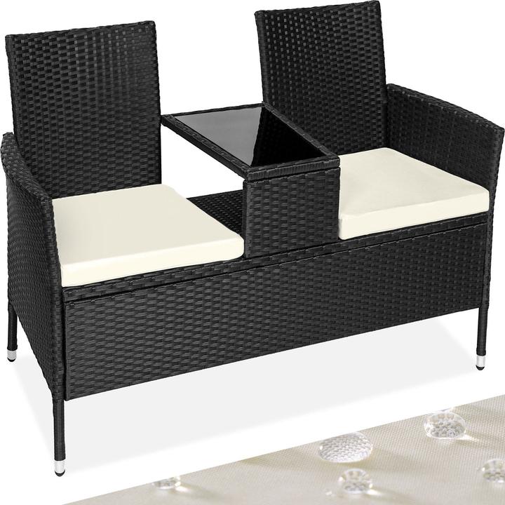Image du produit tectake Banc de jardin en rotin