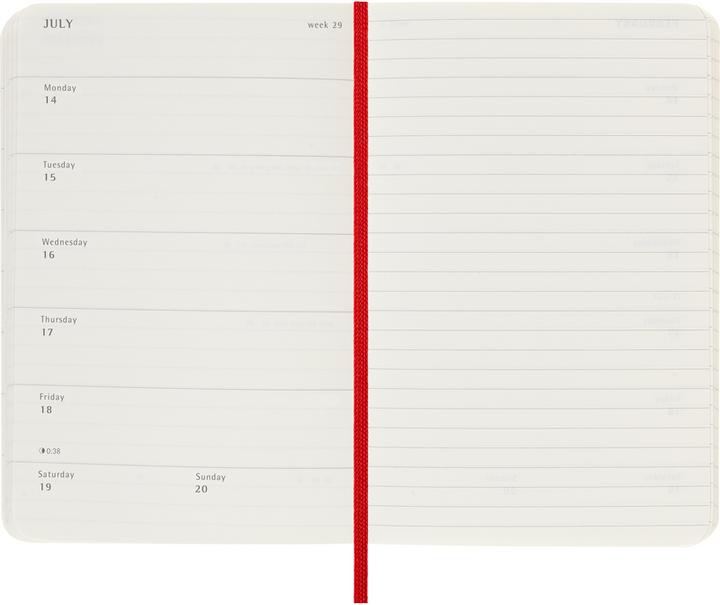 Productafbeelding Moleskine 18 maanden weekkalender 2024/2025, pocket/A6, 1 week = 1 pagina, rechts gelinieerd (A6, Pocket, Engels)