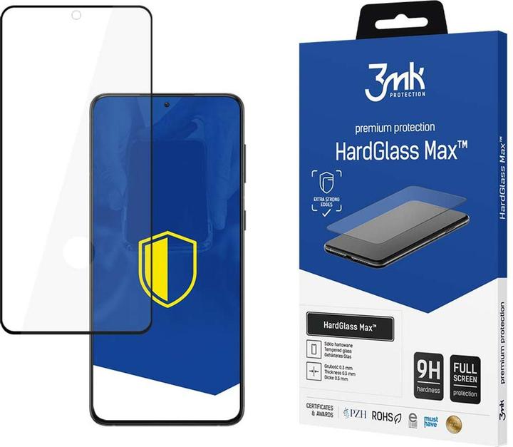 Actual product image 3MK Hardglass Max screen protector (1 Piece, Samsung Galaxy S21 Ultra)