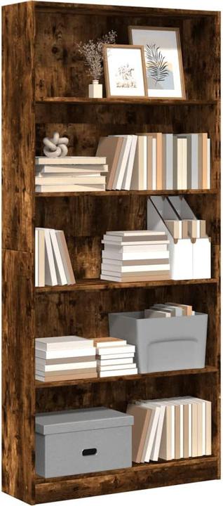 Immagine prodotto VidaXL Bücherregal Regal Standregal Büroregal Aufbewahrungsregal Räuchereiche (80 x 24 x 176 cm)