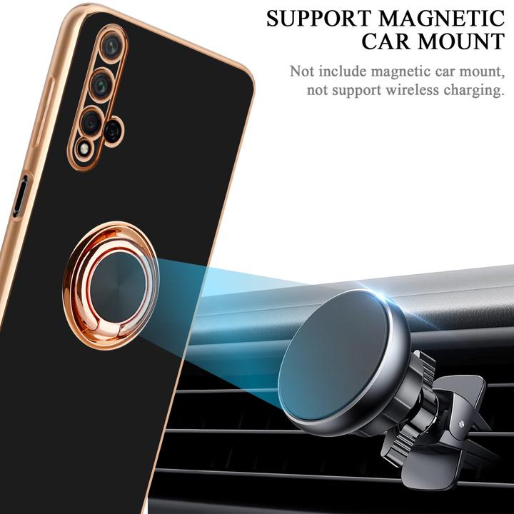 Actual product image Cadorabo Case for Honor 20 / 20S / Huawei NOVA 5T in TPU with camera protection and ring LM089 Style (Huawei Nova 5T, TCL 20S, K20)