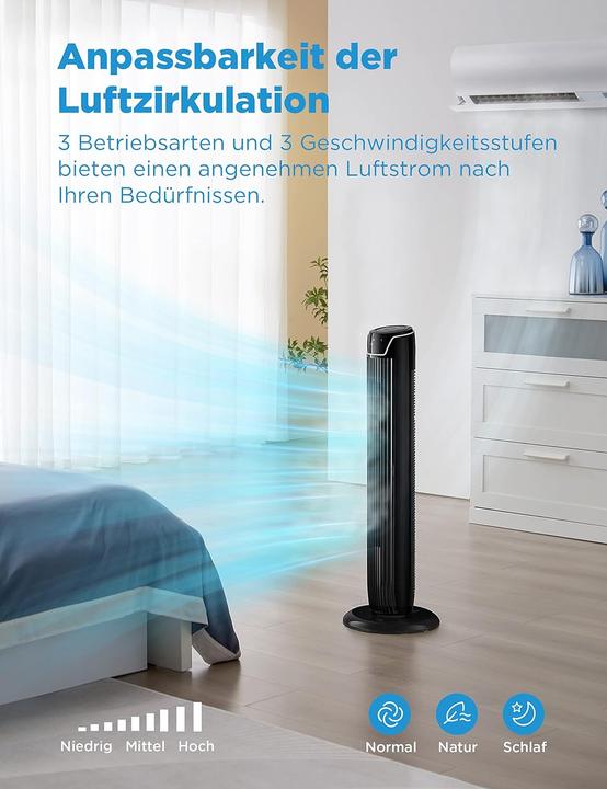 Actual product image Midea FZ10-17JR tower fan (62 dB)