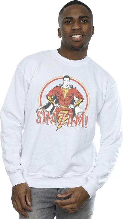 Actual product image Mens Shazam Retro Circle Distressed Sweatshirt (M)