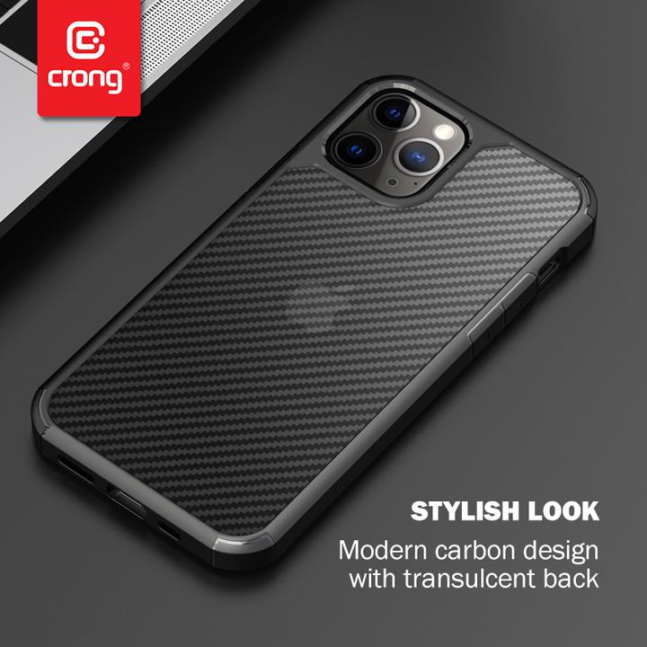 Produktbild Crong Hybrid Carbon - iPhone 12 Mini Case black (Apple iPhone 12 mini)
