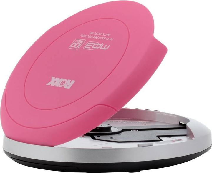 Actual product image Roxx PCD 501 pink Portable CD player CD, CD-R, CD-RW, MP3 Pink, silver