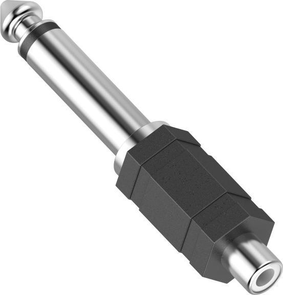 Actual product image Hama Audio adapter, cinch female - 6.3 mm jack male mono (Audio Splitter)