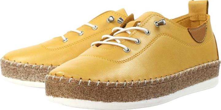 Actual product image Lunar Womens/Ladies Evie Leather Plimsolls (38)