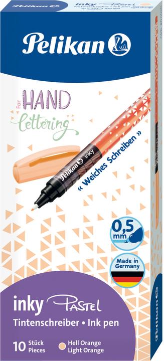 Actual product image Pelikan Ink pen inky 273, pastel orange (Pastel orange, 10 x)
