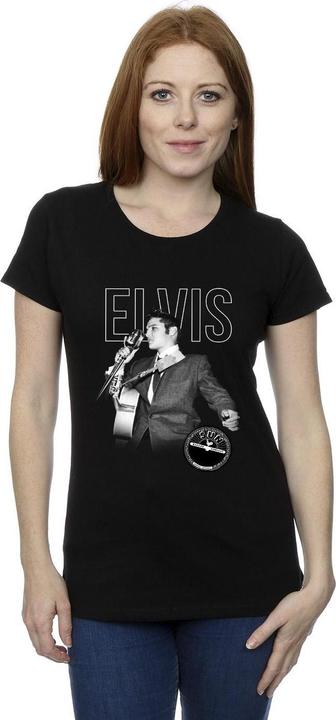 Actual product image Elvis Womens/Ladies Logo Portrait Cotton T-Shirt (M)