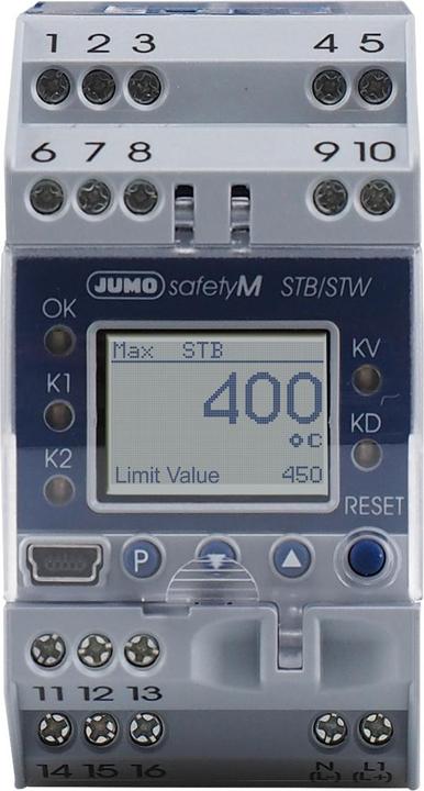 Actual product image Jumo safetyM STB/STW Safety temperature limiter, safety temperature monitor according to DIN EN 14597
