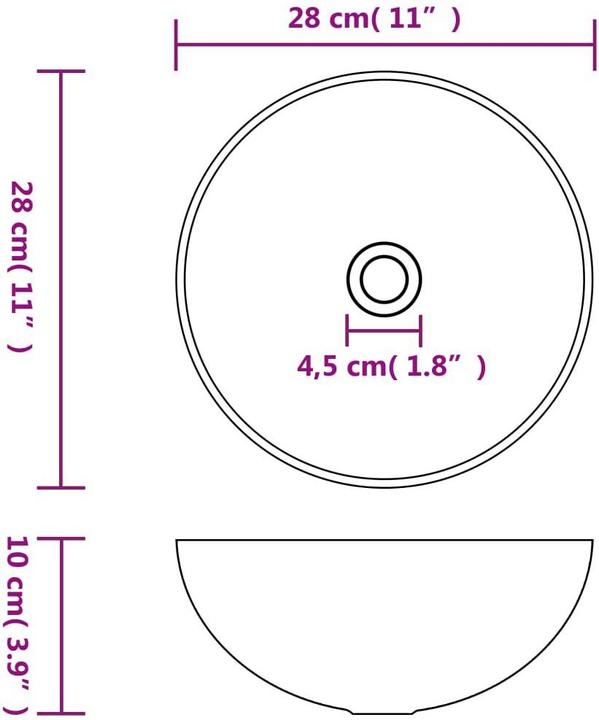 Immagine prodotto VidaXL Waschbecken (280 mm, 280 mm)