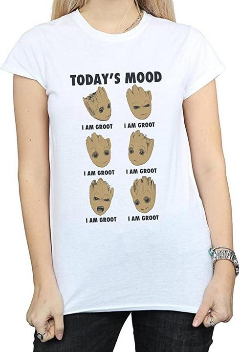 Immagine prodotto Guardians of the Galaxy Maglietta Donna/Ladies Today's Mood Baby Groot in cotone Boyfriend (3XL)