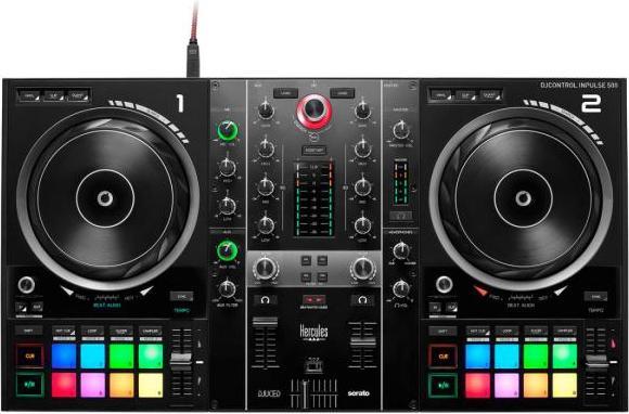 Actual product image Hercules DJ Control Inpulse 500 with bag and cloth