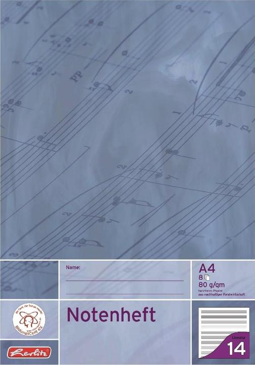 Immagine prodotto Herlitz Libro musicale A4 Lin. 14 (A4, Rigatura speciale, Nessuna rilegatura)