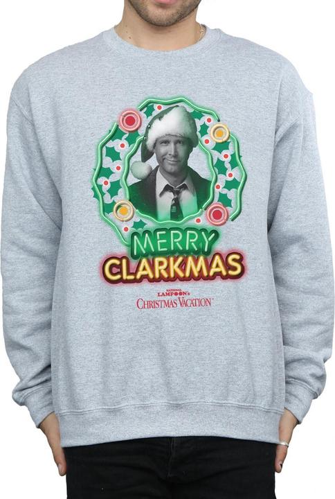 Produktbild National Lampoon´s Vacation Graustufen Clarkmas WeihnachtsSweatshirt (M)