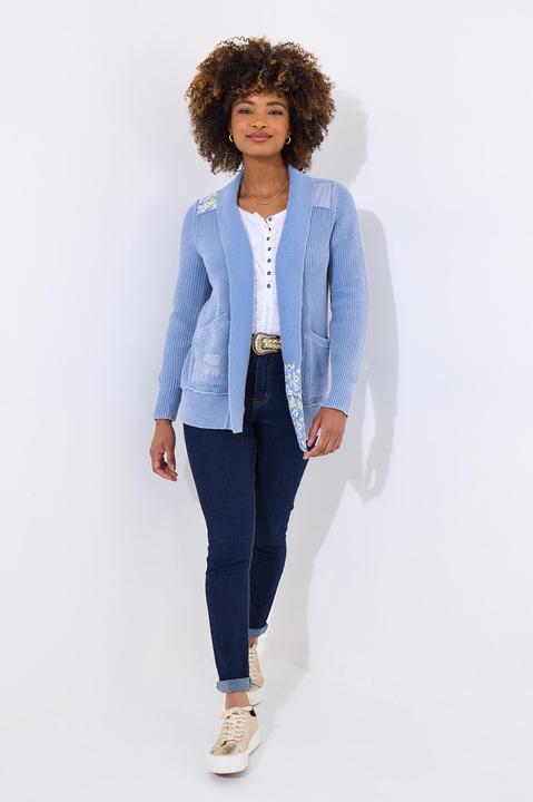 Actual product image Joe Browns Floral Patchwork Ribbed Cardigan (S)