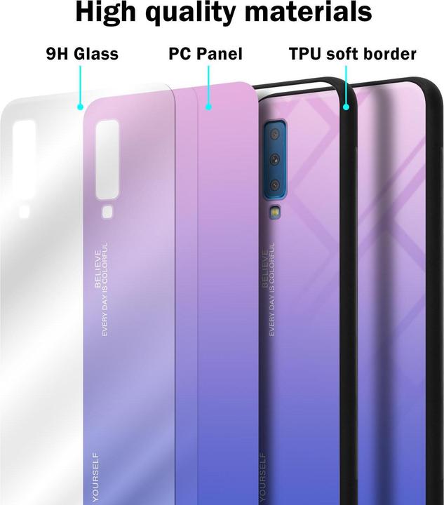 Produktbild Cadorabo TPU 2 Farben Glas Cover (Samsung Galaxy A7 (2018))