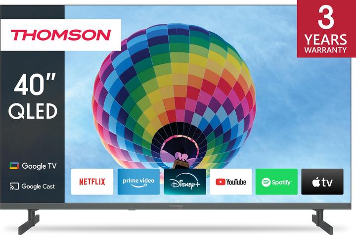 Thomson TV 40 Fhd Qled Smart T2/C2s2 Google TV Frameless (40", QLED, Full HD)