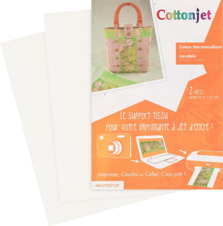 Image du produit Cottonjet Cottenjet coton, thermocollant, 2 pièces, environ 21,6x27,9 cm (21 x 29,7 cm)