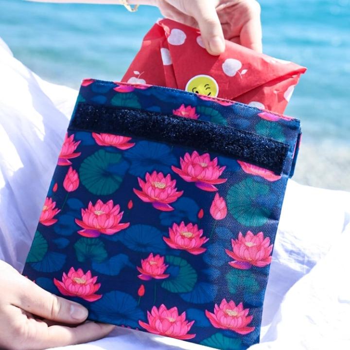 Actual product image Yumbox insulated snack bag medicine bag Lotus