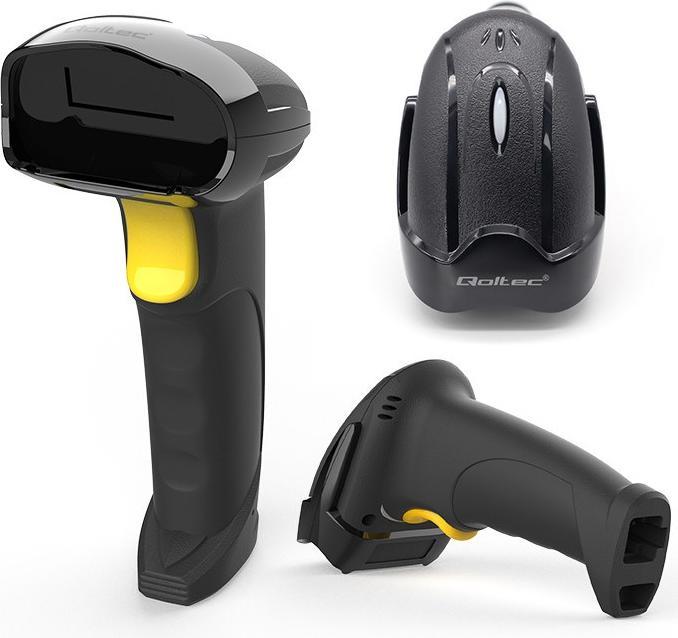 Actual product image Qoltec 50856 Wireless barcode scanner 1D 2D | 2 4 GHz