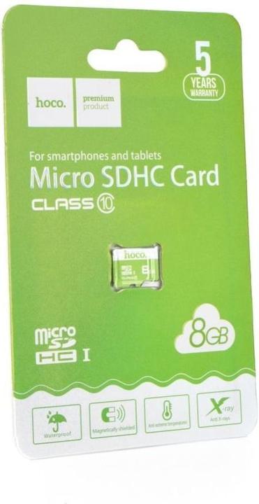 Hoco Geheugenkaarten geheugenkaart microSD 8GB klasse 10 (8 GB, microSD, U1)