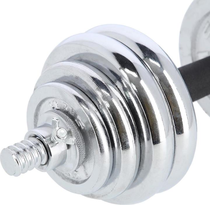 Produktbild HMS STC30 CHROM-HANTEL-SET – LANGHANTEL IM KOFFER 2x15KG